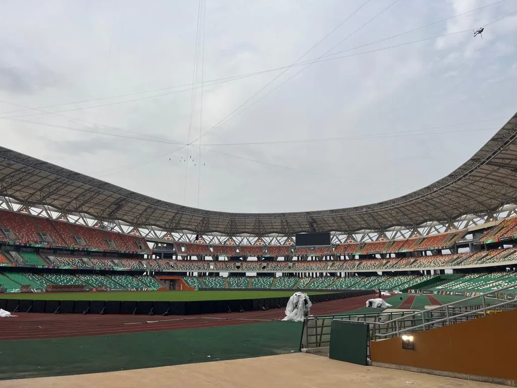 Péparation à la cérémonie d'ouverture de la Coupe d'Afrique des Nations à Abidjan
