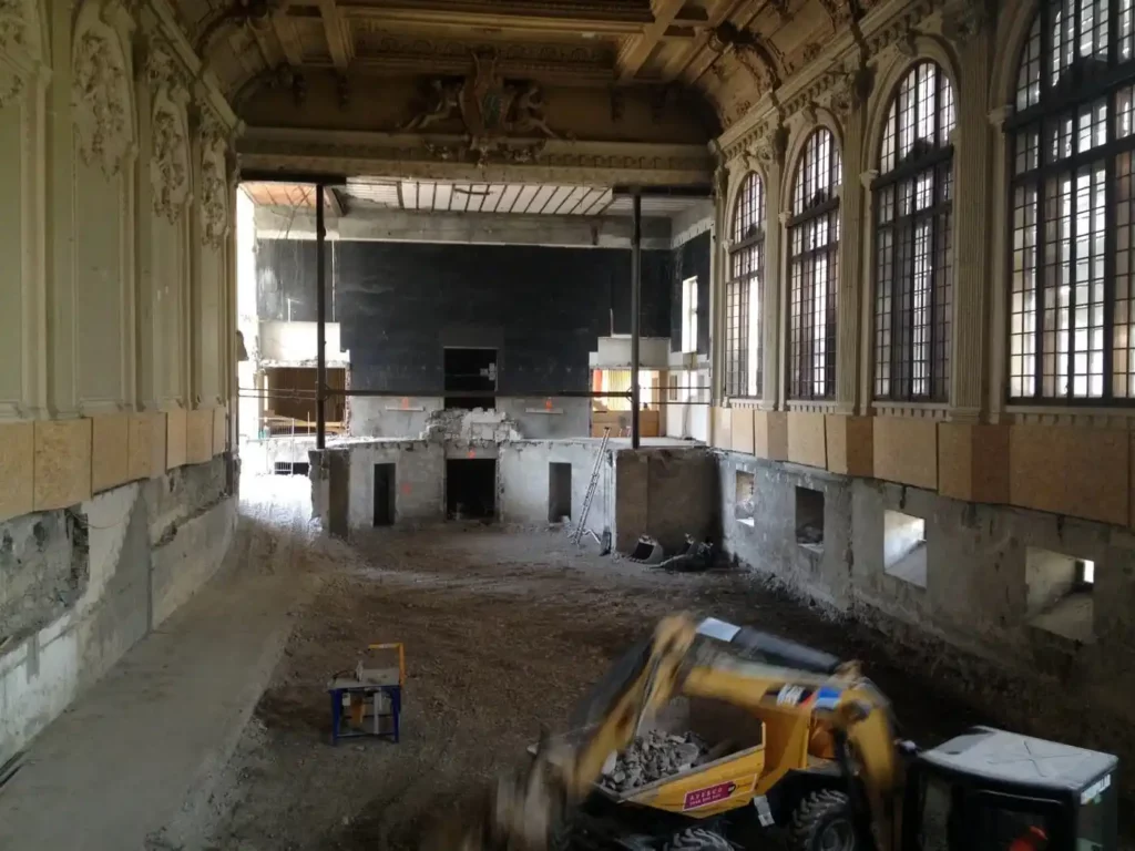Travaux dans la Salle Del Castillo à Vevey